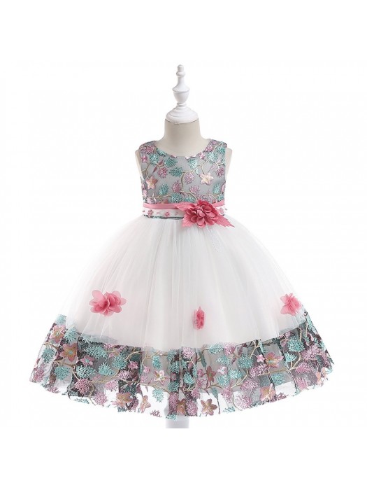 Vestito Bambina Abito e Cappello Fiori DGZF010D